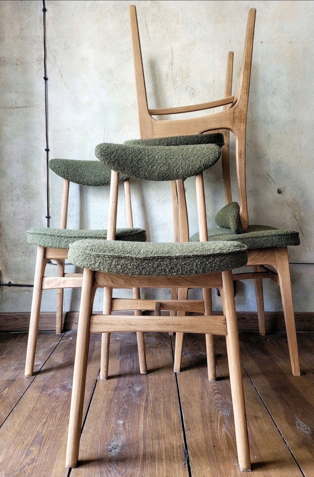 Mid Century Polish Dining Chair Type 200-190 by R. Hałas