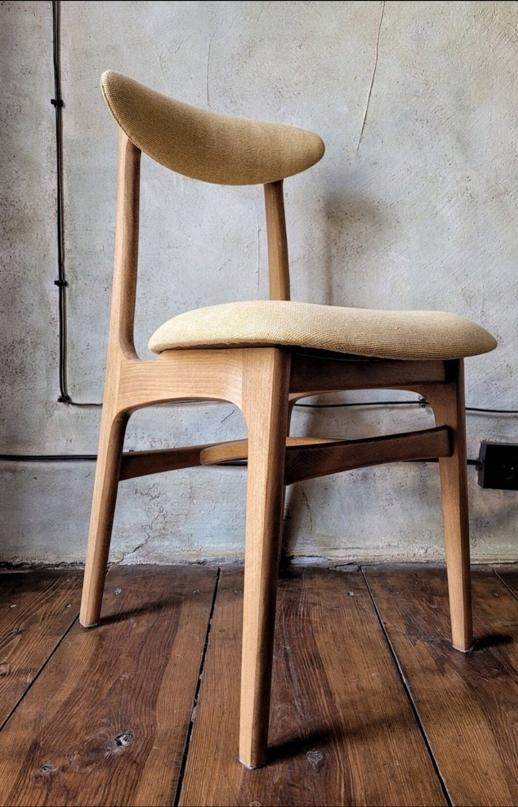Mid Century Polish Dining Chair Type 200-190 by R. Hałas Krzesło PRL R.Hałas
