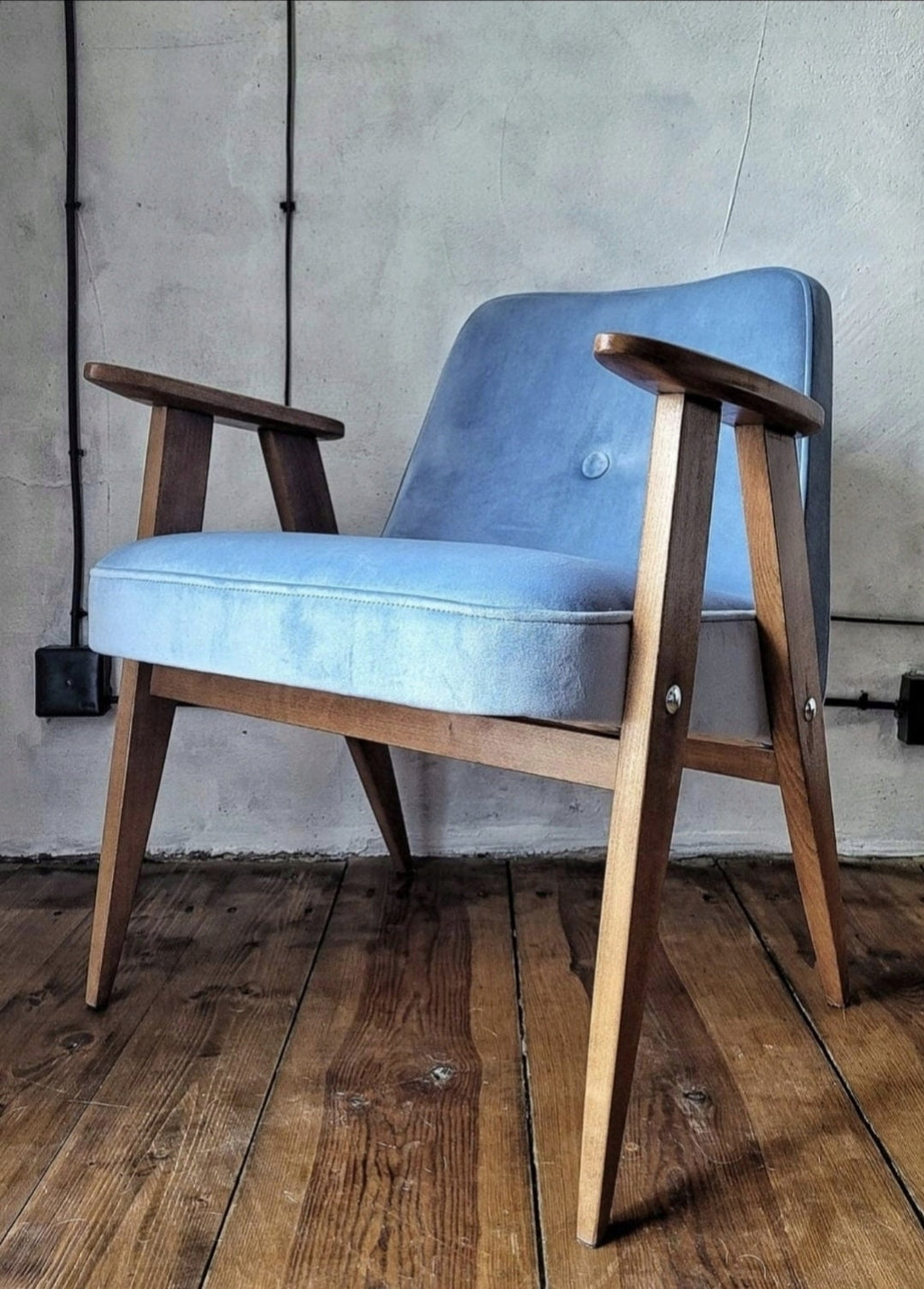 Fotel Chierowski 366 PRL Design Original  Vintage polish armchair mid century