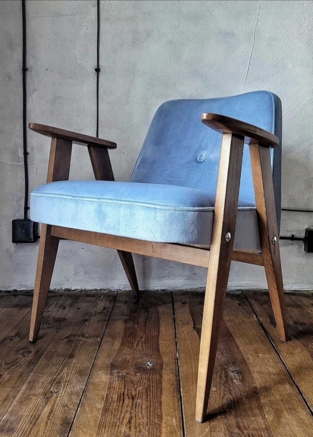 Fotel Chierowski 366 PRL Design Original  Vintage polish armchair mid century