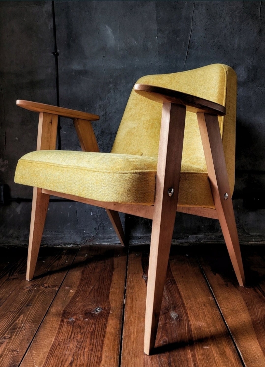 Fotel Chierowski 366 PRL Design Original  Vintage polish armchair mid century