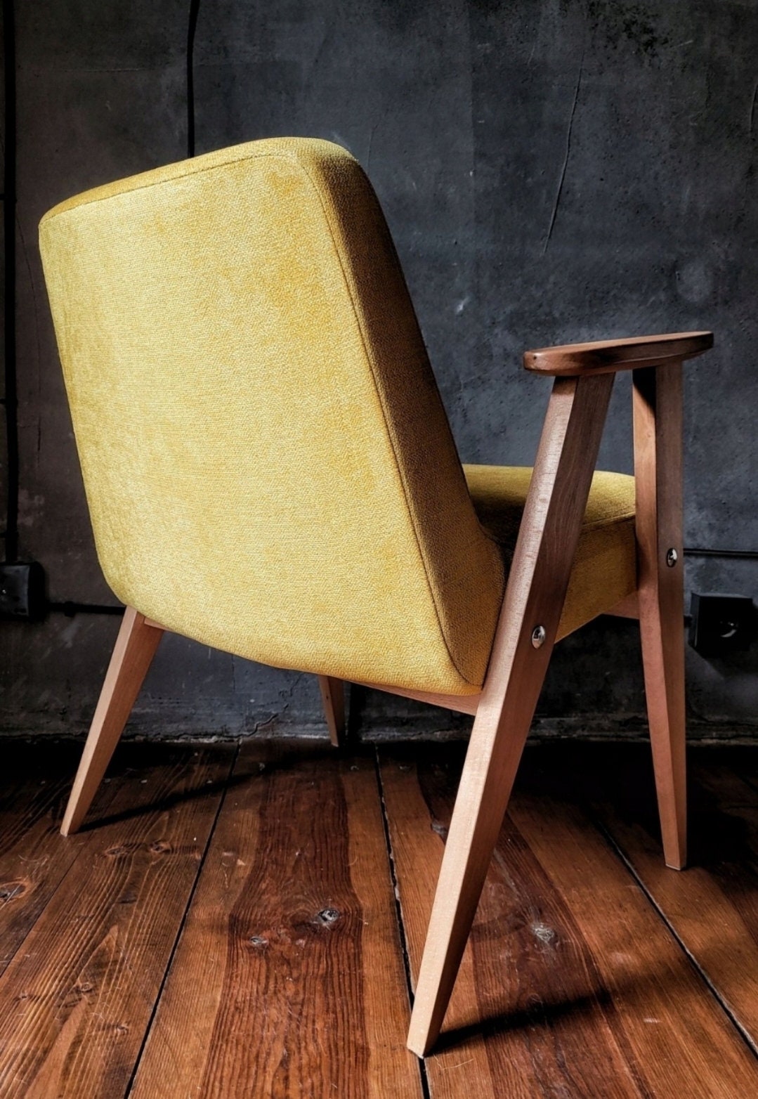 Fotel Chierowski 366 PRL Design Original  Vintage polish armchair mid century