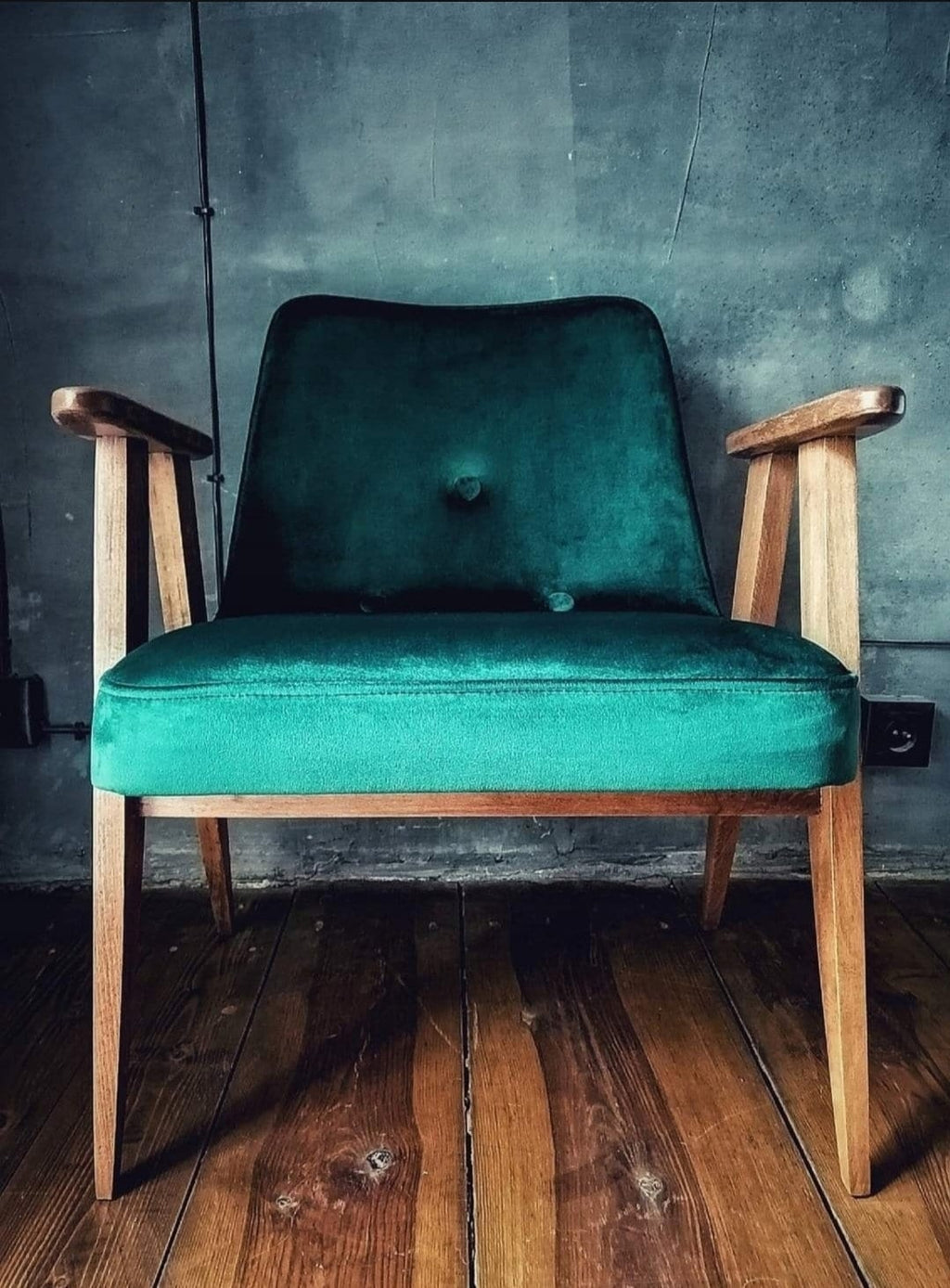 Józef Chierowski Model 366, Restored Mid Century Modern Armchair, Vintage 1960s Polish Design Lounge Chair