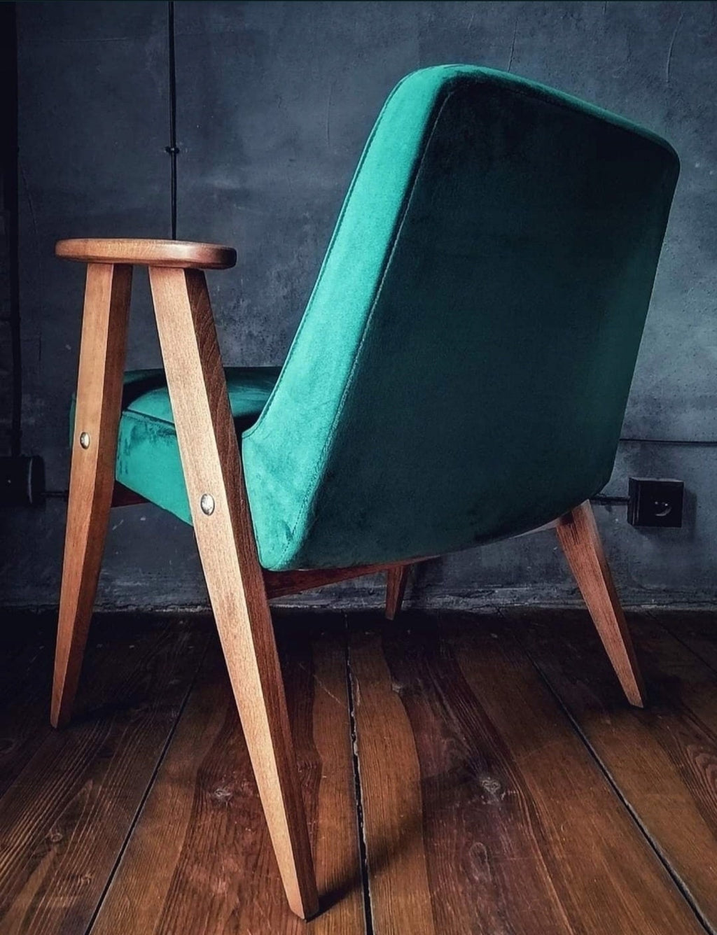 Józef Chierowski Model 366, Restored Mid Century Modern Armchair, Vintage 1960s Polish Design Lounge Chair