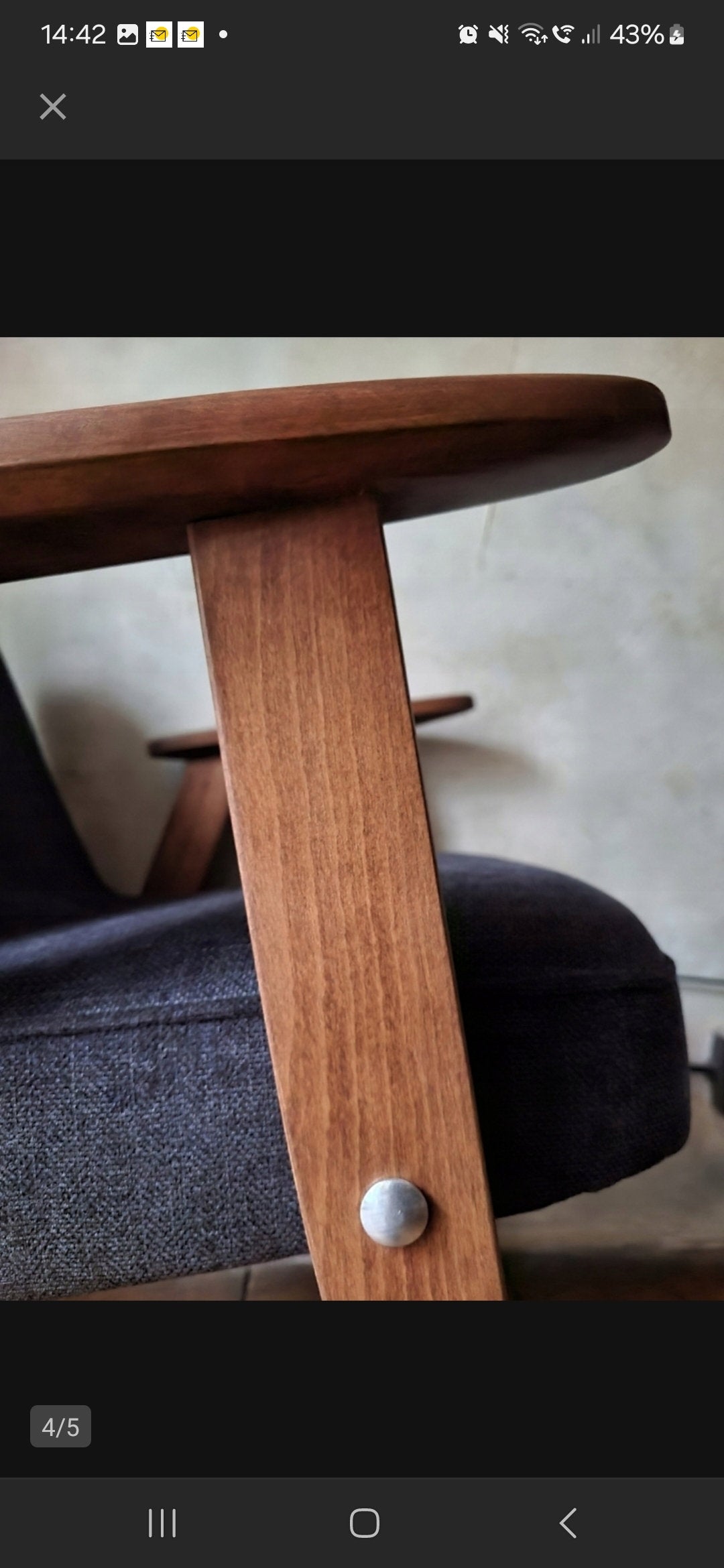 Fotel Chierowski 366 PRL Design Original  Vintage polish armchair mid century
