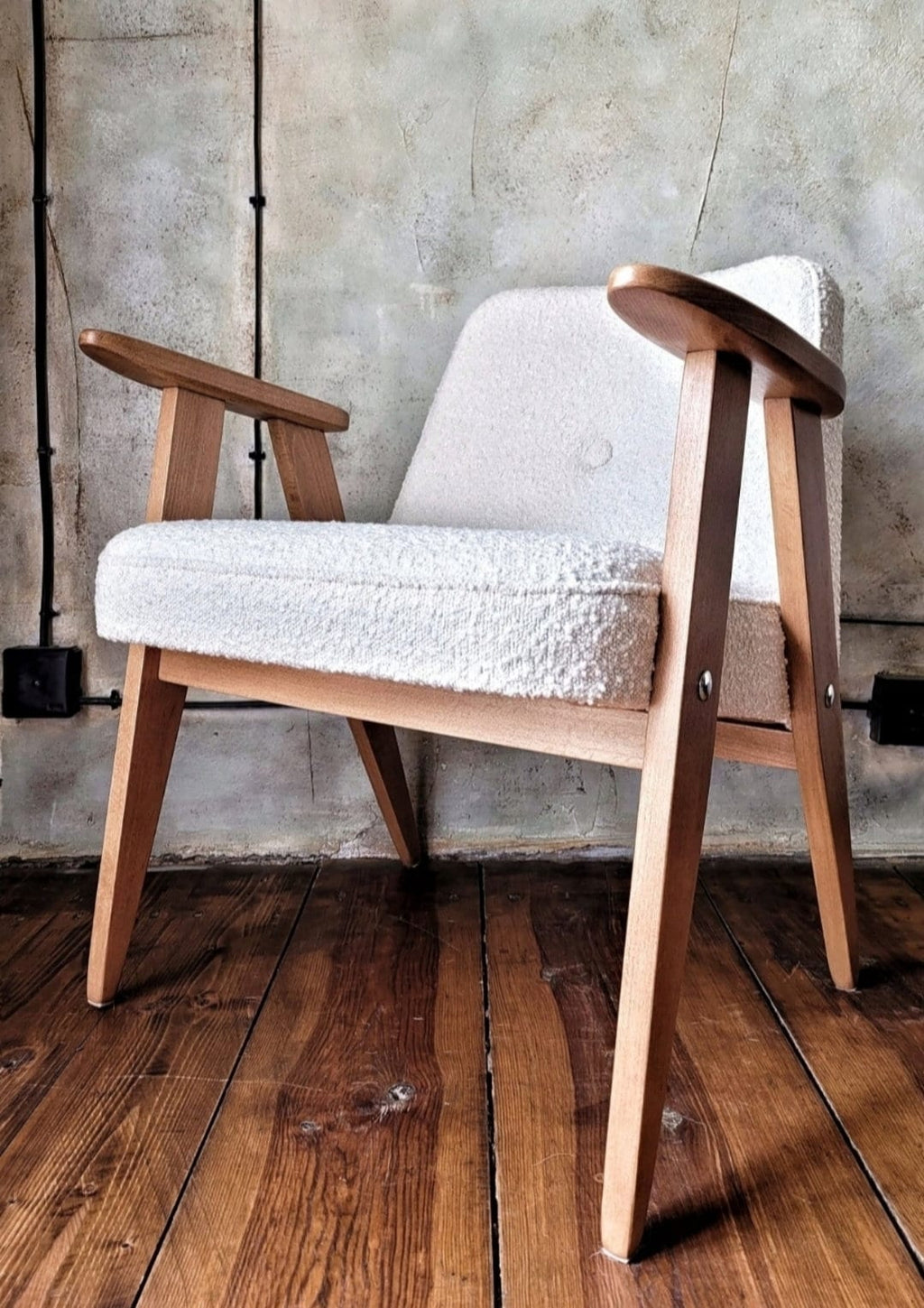 Józef Chierowski Model 366, Restored Mid Century Modern Armchair, Vintage 1960s Polish Design Lounge Chair