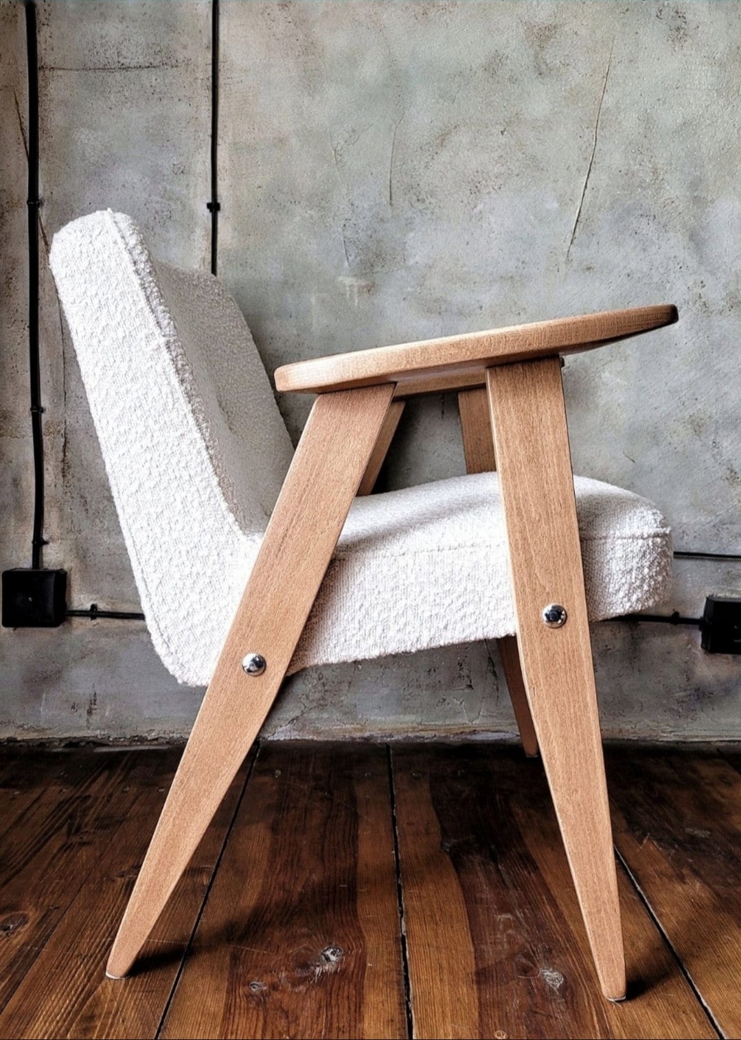 Józef Chierowski Model 366, Restored Mid Century Modern Armchair, Vintage 1960s Polish Design Lounge Chair