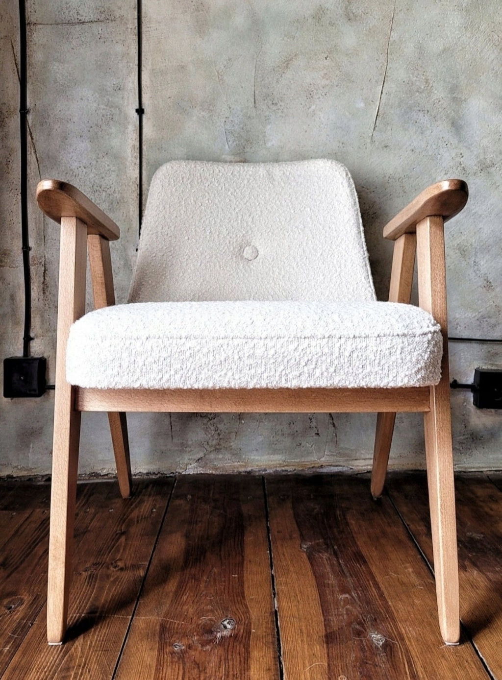 Józef Chierowski Model 366, Restored Mid Century Modern Armchair, Vintage 1960s Polish Design Lounge Chair