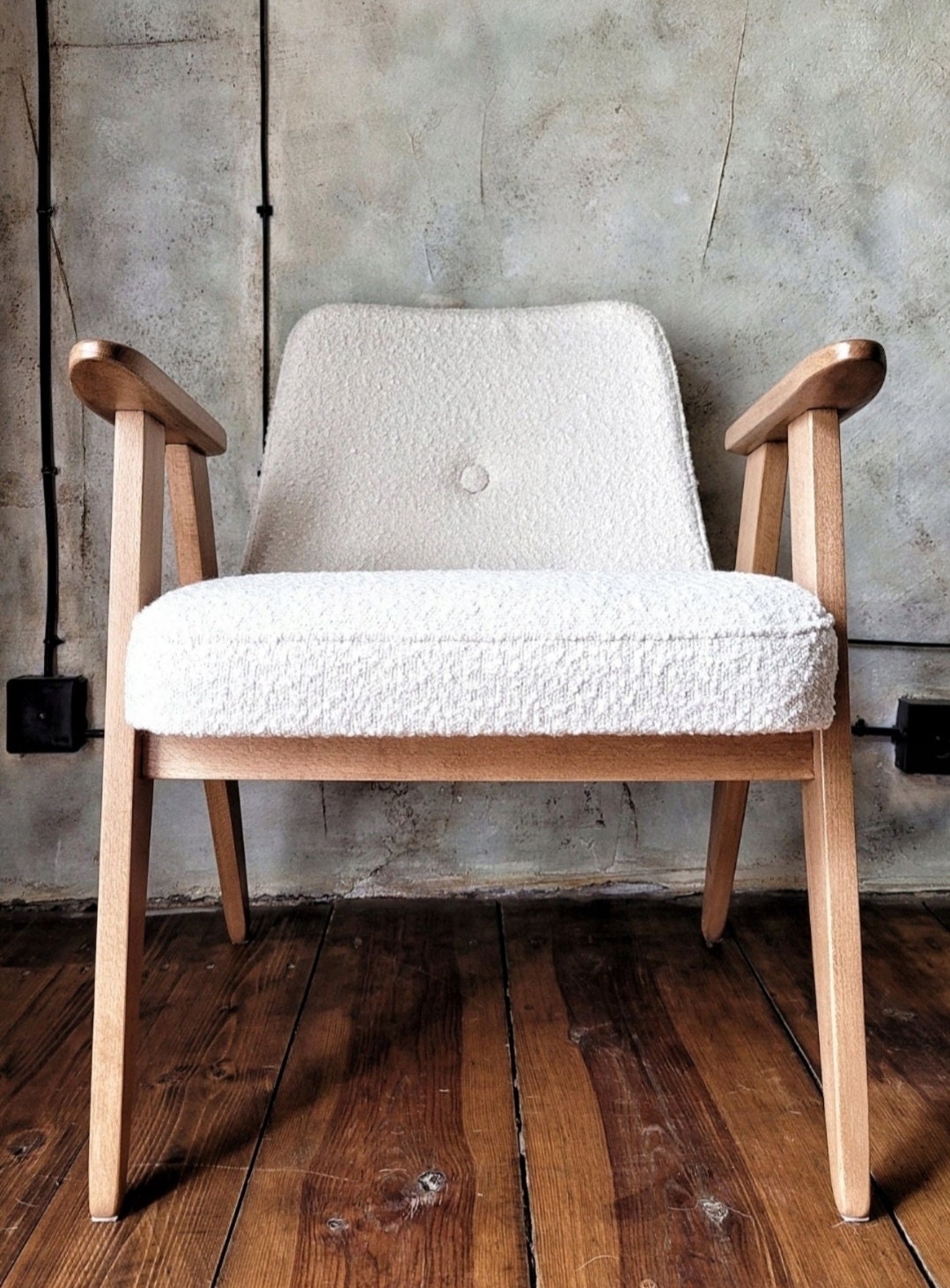 Józef Chierowski Model 366, Restored Mid Century Modern Armchair, Vintage 1960s Polish Design Lounge Chair
