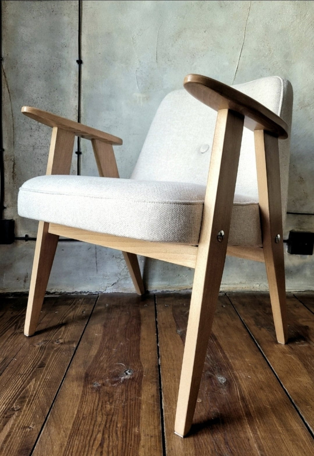 Józef Chierowski Model 366, Restored Mid Century Modern Armchair, Vintage 1960s Polish Design Lounge Chair