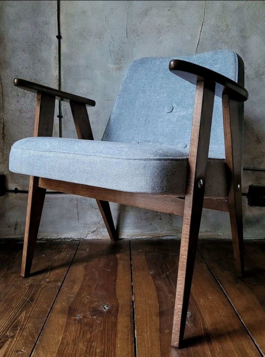 Józef Chierowski Model 366, Restored Mid Century Modern Armchair, Vintage 1960s Polish Design Lounge Chair