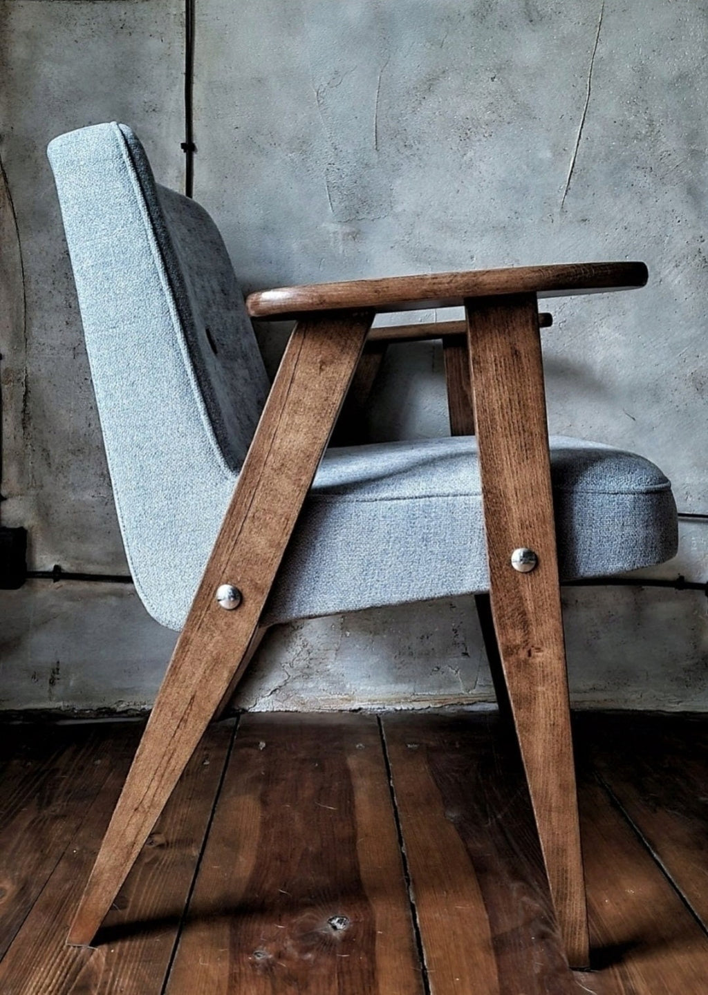 Józef Chierowski Model 366, Restored Mid Century Modern Armchair, Vintage 1960s Polish Design Lounge Chair