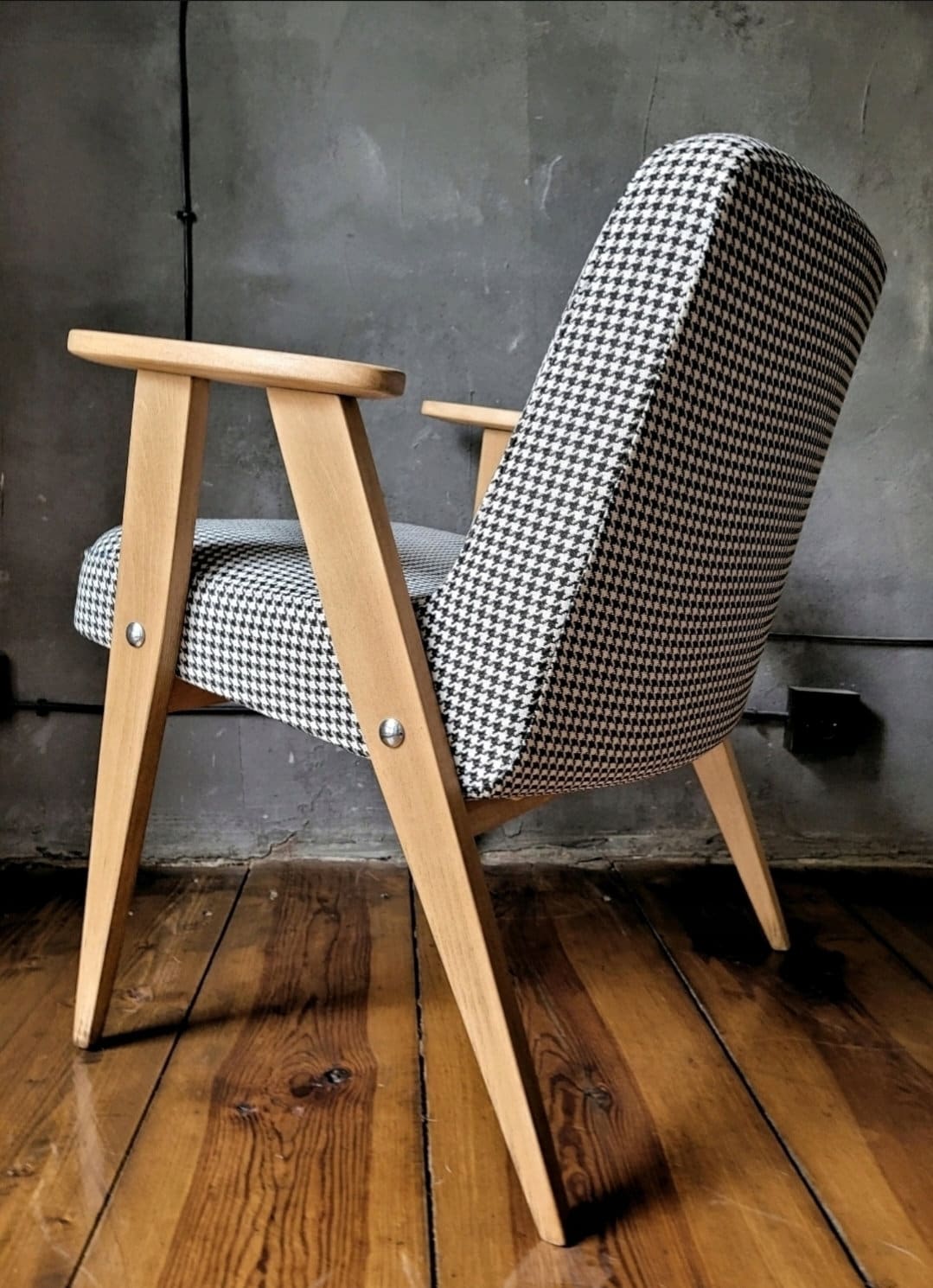 Józef Chierowski Model 366, Restored Mid Century Modern Armchair, Vintage 1960s Polish Design Lounge Chair
