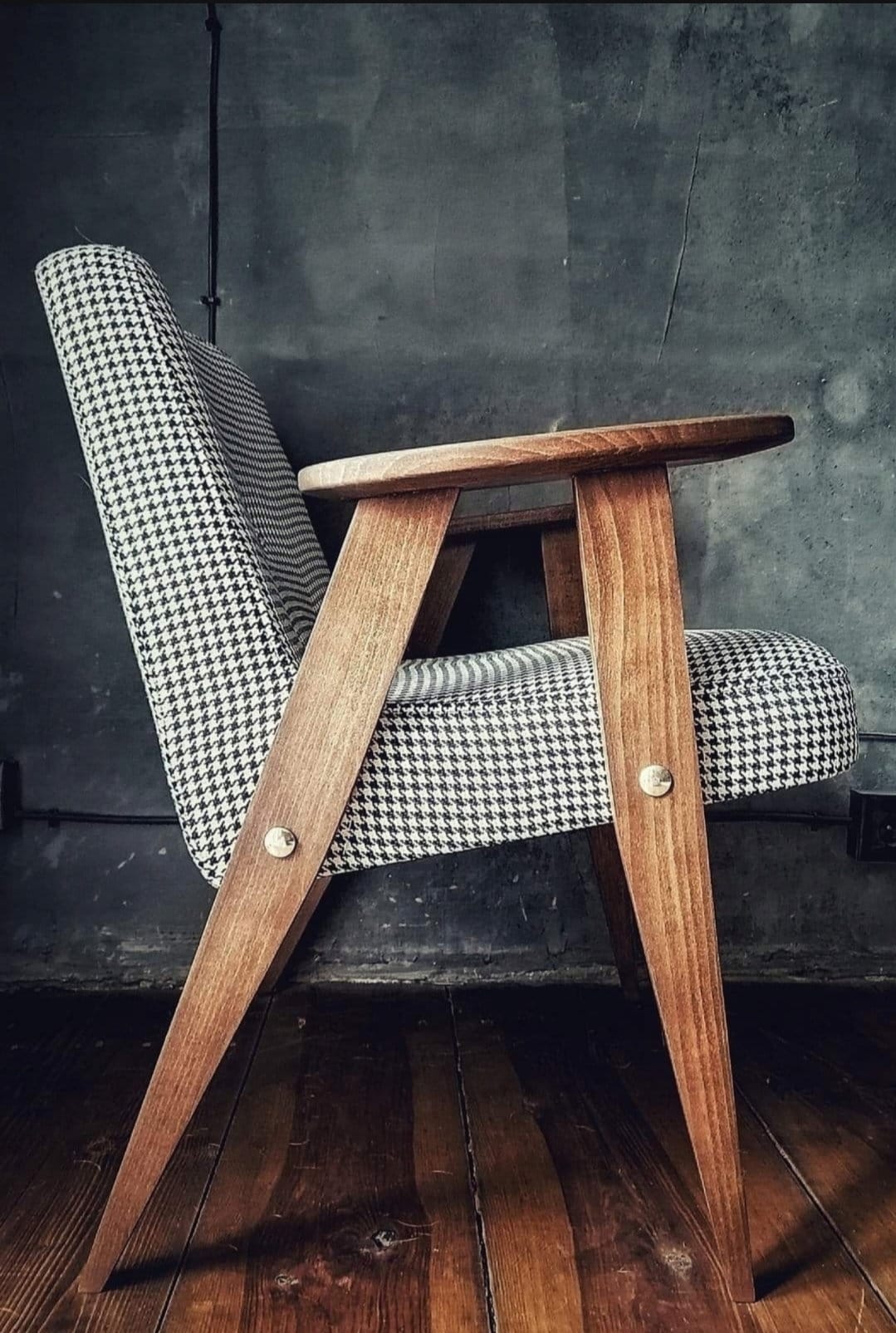 Józef Chierowski Model 366, Restored Mid Century Modern Armchair, Vintage 1960s Polish Design Lounge Chair
