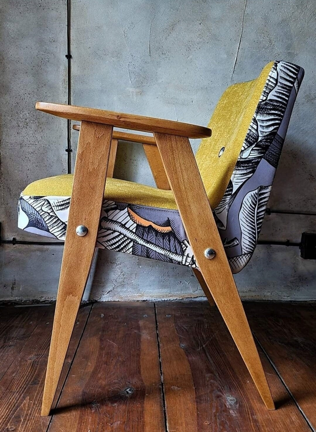 Fotel Chierowski 366 PRL Design Vintage polish armchair mid century