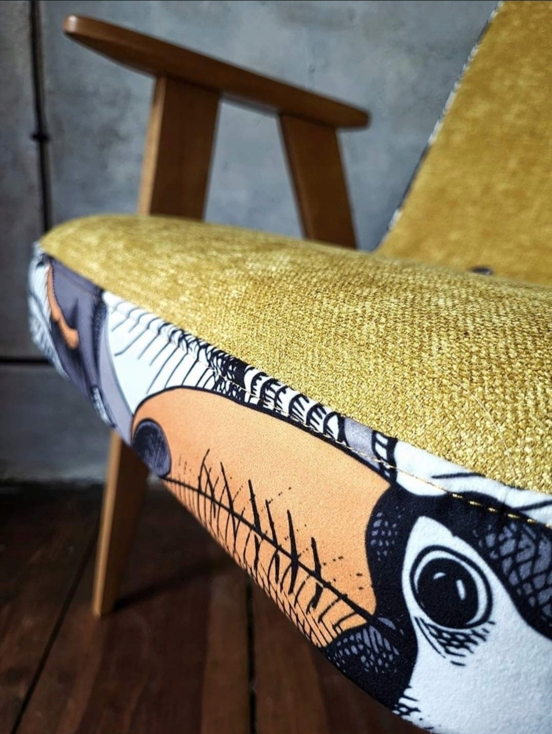 Fotel Chierowski 366 PRL Design Vintage polish armchair mid century