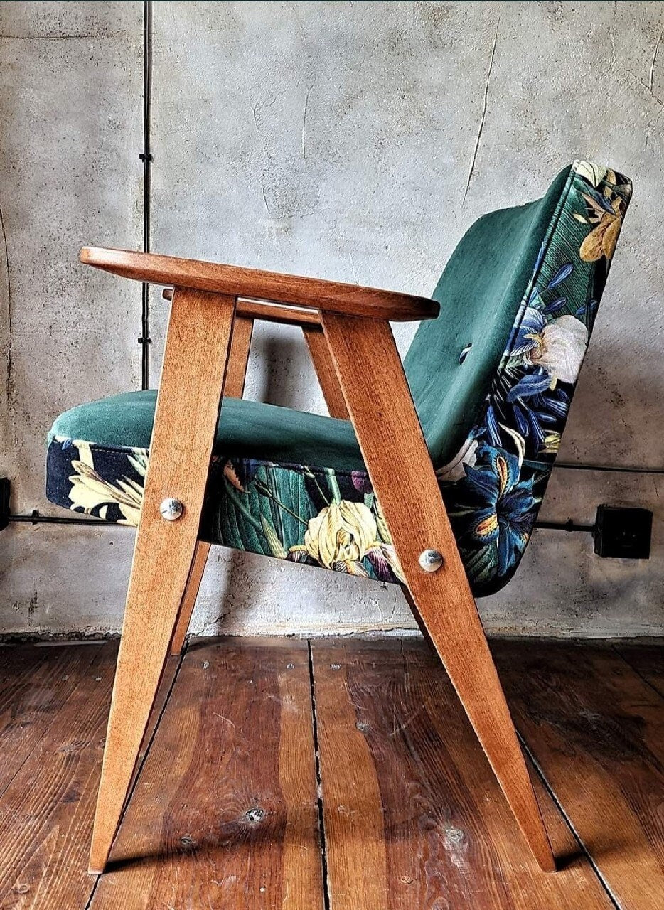 Fotel Chierowski 366 PRL Design Vintage polish armchair mid century