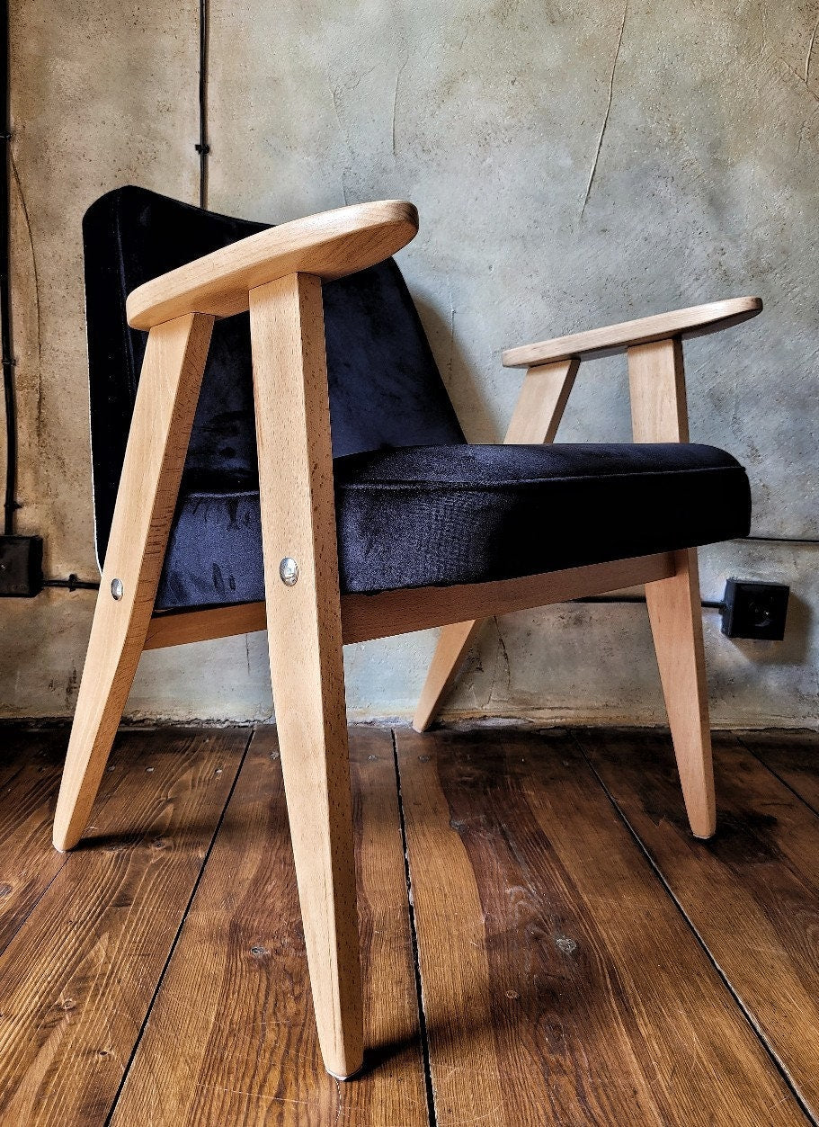 Fotel Chierowski 366 PRL Design Vintage polish armchair mid century