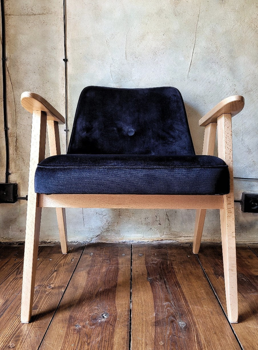 Fotel Chierowski 366 PRL Design Vintage polish armchair mid century