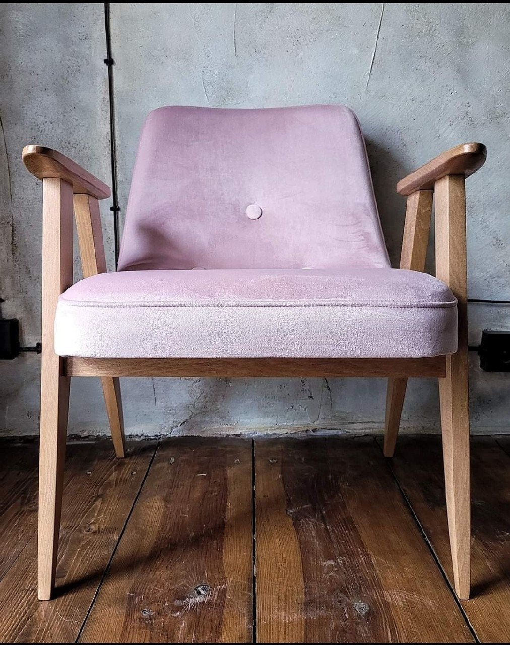 Fotel Chierowski 366 PRL Design Original  Vintage polish armchair mid century