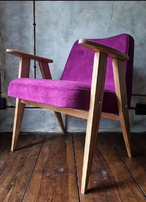 Józef Chierowski Model 366, Restored Mid Century Modern Armchair, Vintage 1960s Polish Design Lounge Chair