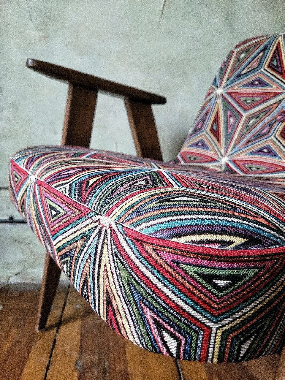 Józef Chierowski Model 366, Restored Mid Century Modern Armchair, Vintage 1960s Polish Design Lounge Chair