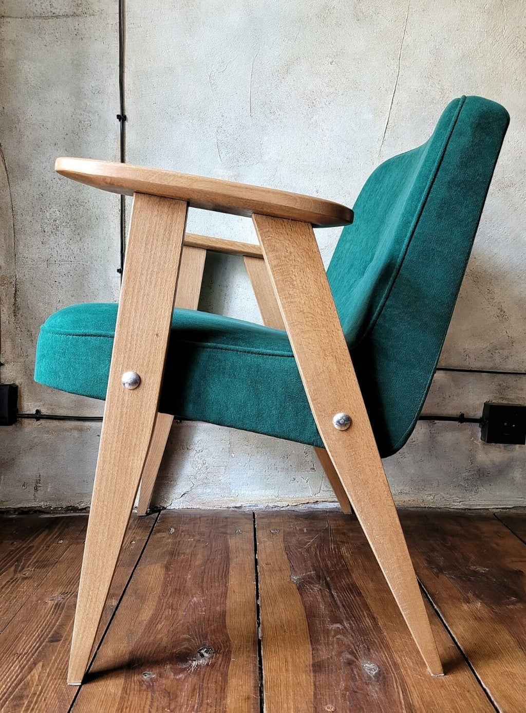Fotel Chierowski 366 PRL Design Vintage polish armchair mid century