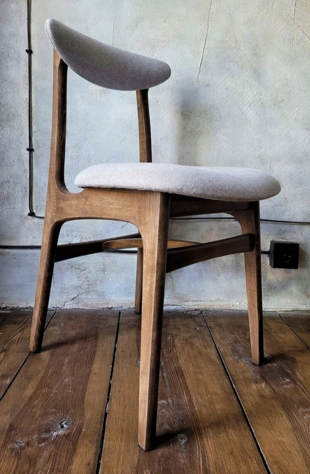 Mid Century Polish Dining Chair Type 200-190 by R. Hałas 1960s 1970s