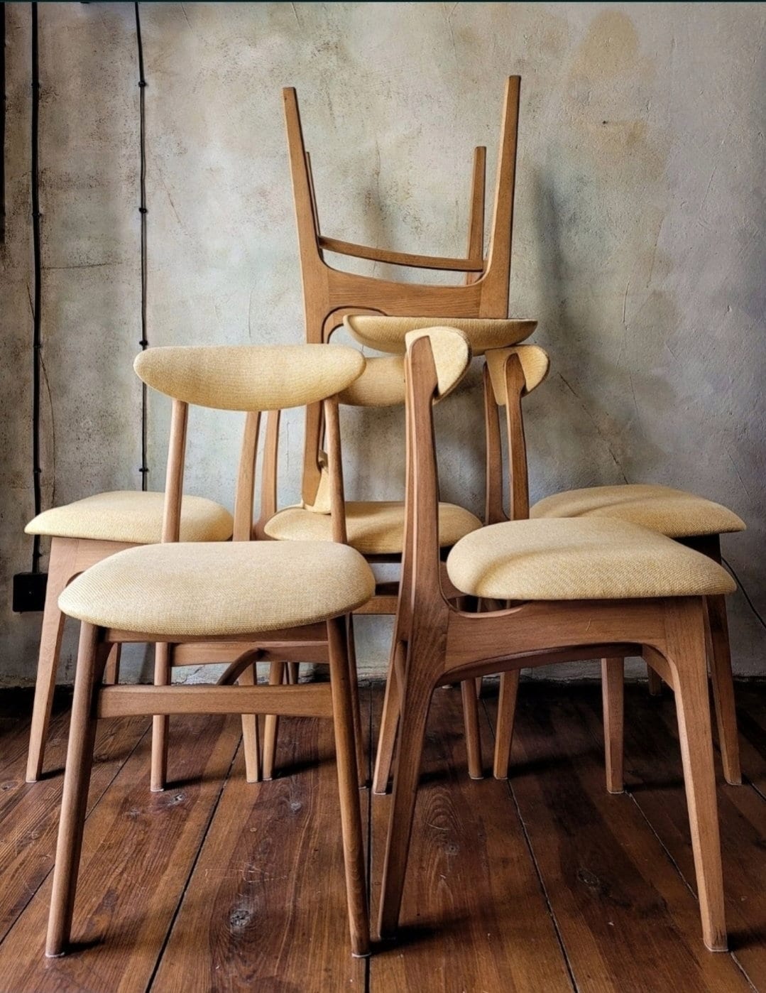 Vintage polish mid-century chair type 200-190 by R.Hałas PRL Designe