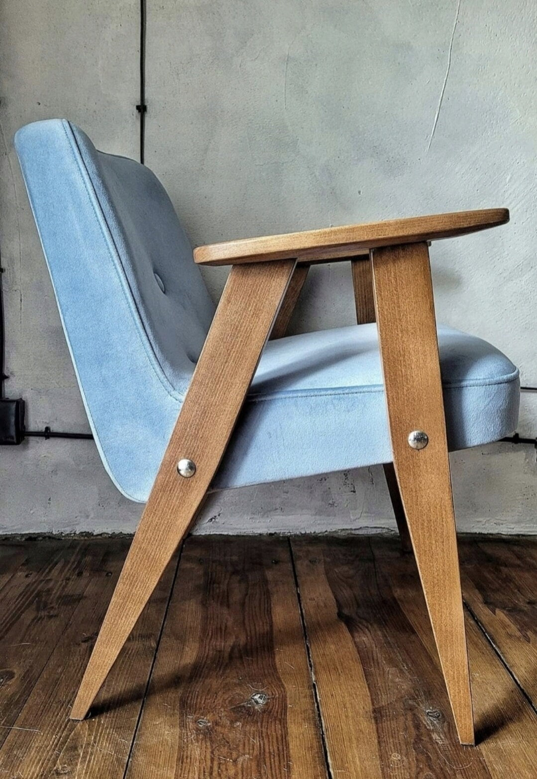 Fotel Chierowski 366 PRL Design Original  Vintage polish armchair mid century