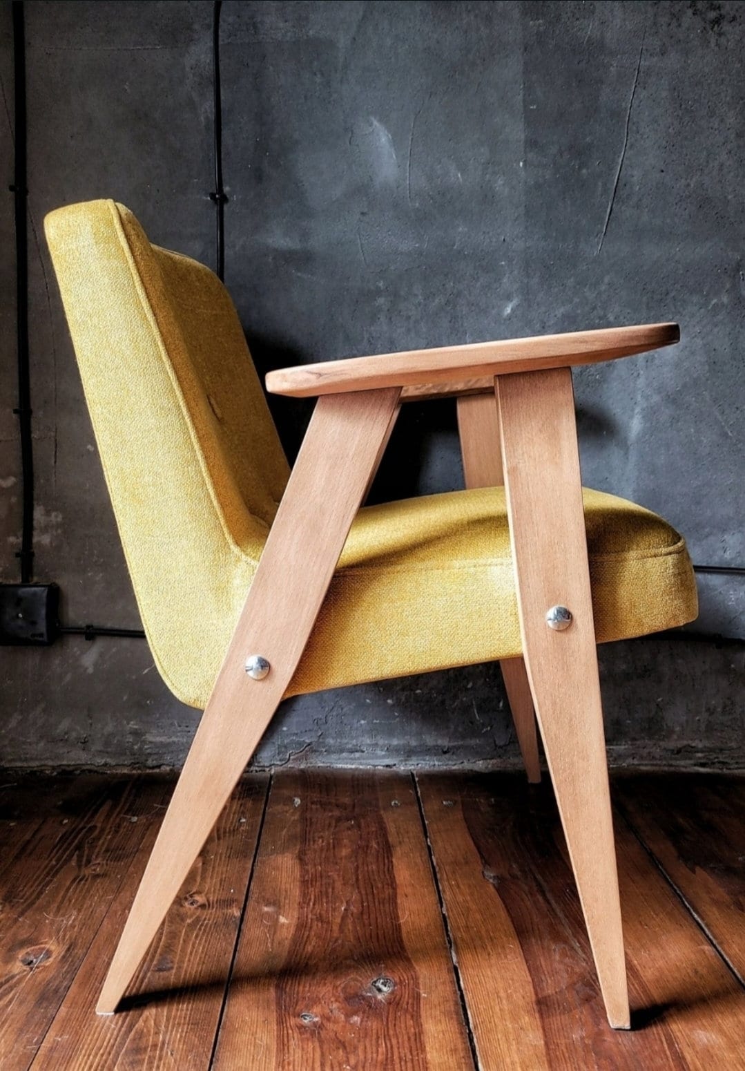 Fotel Chierowski 366 PRL Design Original  Vintage polish armchair mid century