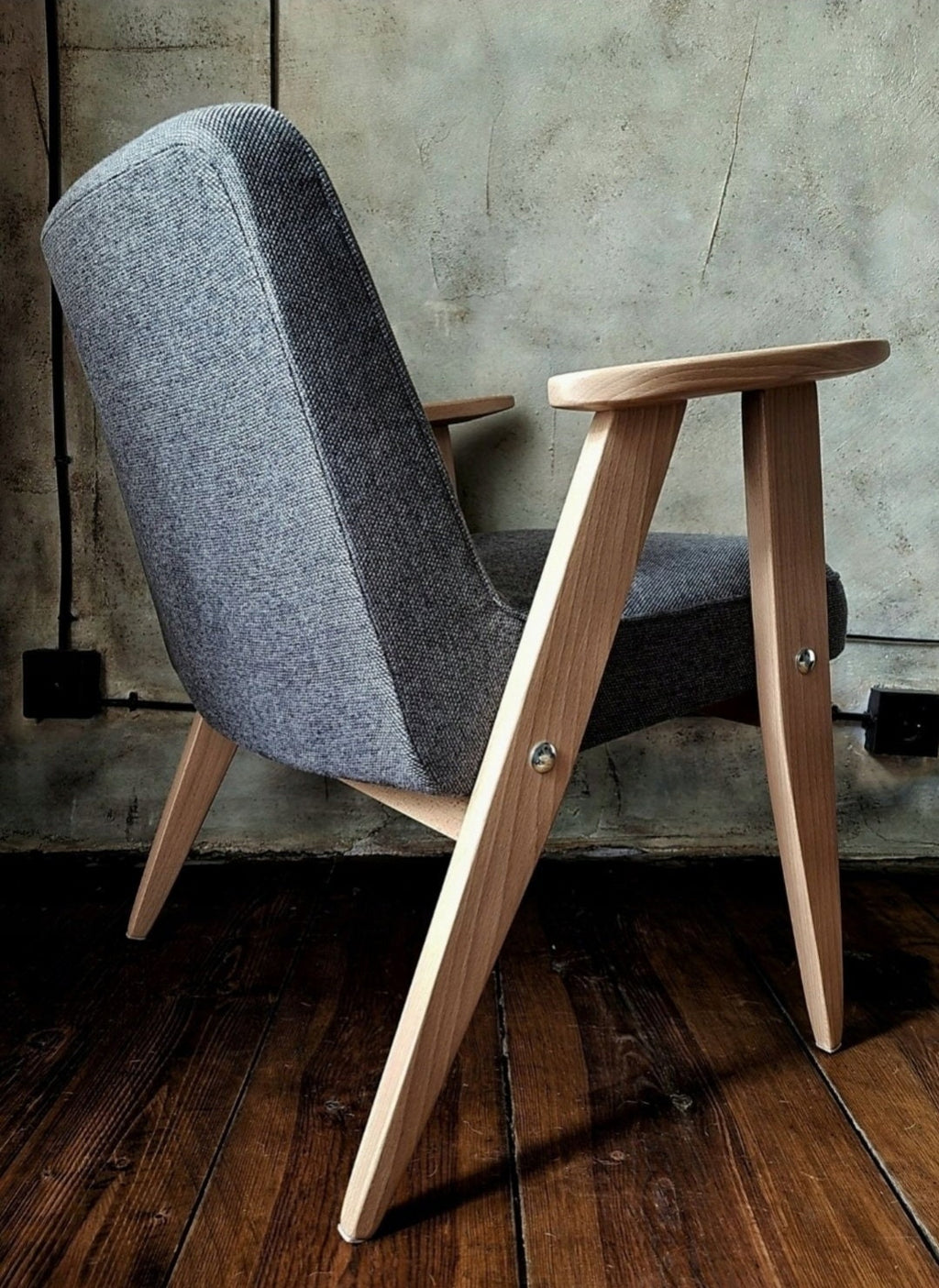 Fotel Chierowski 366 PRL Design Original  Vintage polish armchair mid century