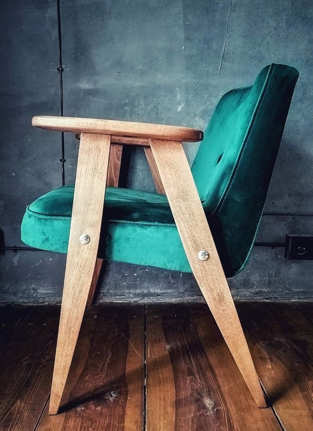 Józef Chierowski Model 366, Restored Mid Century Modern Armchair, Vintage 1960s Polish Design Lounge Chair