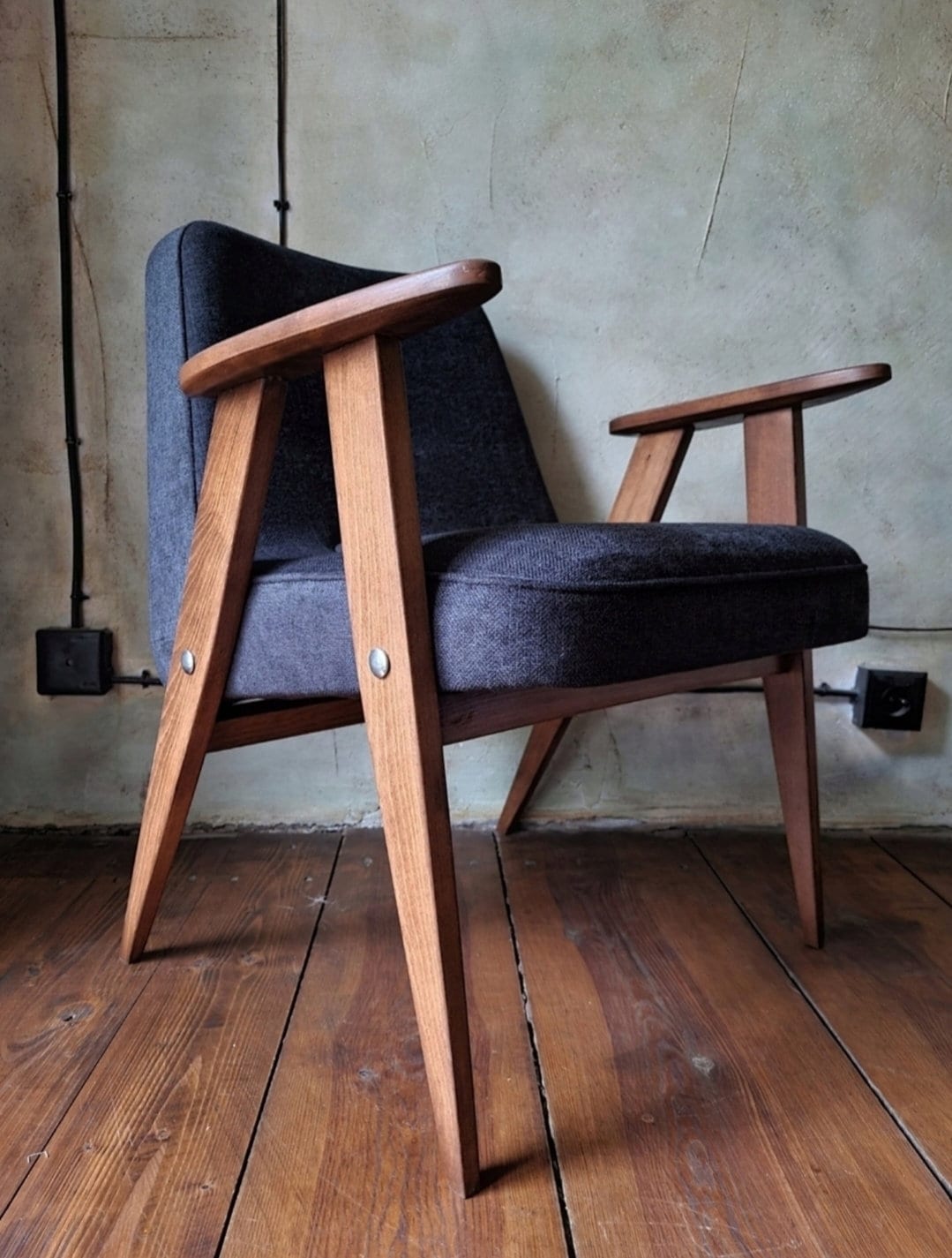 Fotel Chierowski 366 PRL Design Original  Vintage polish armchair mid century