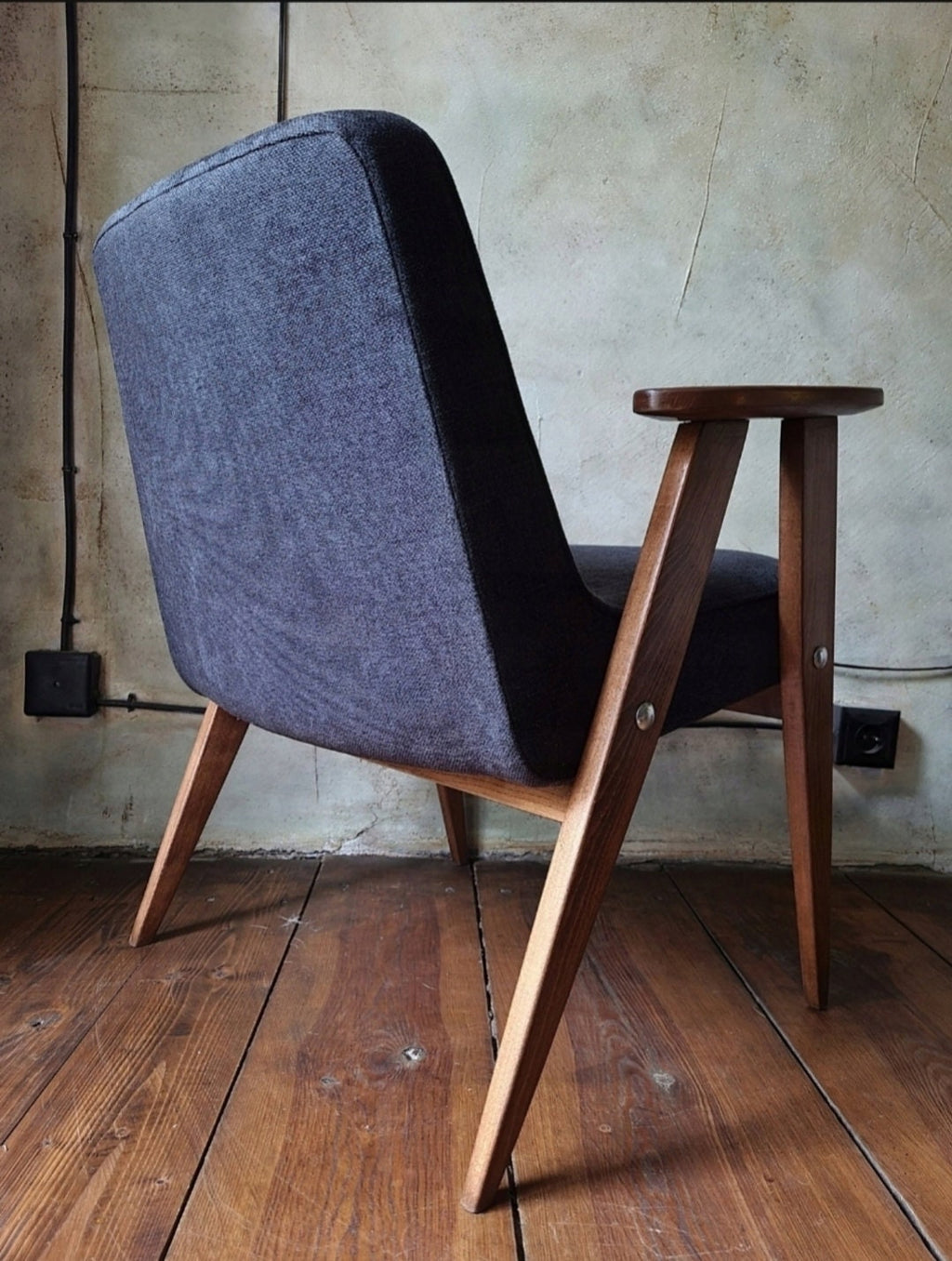 Fotel Chierowski 366 PRL Design Original  Vintage polish armchair mid century