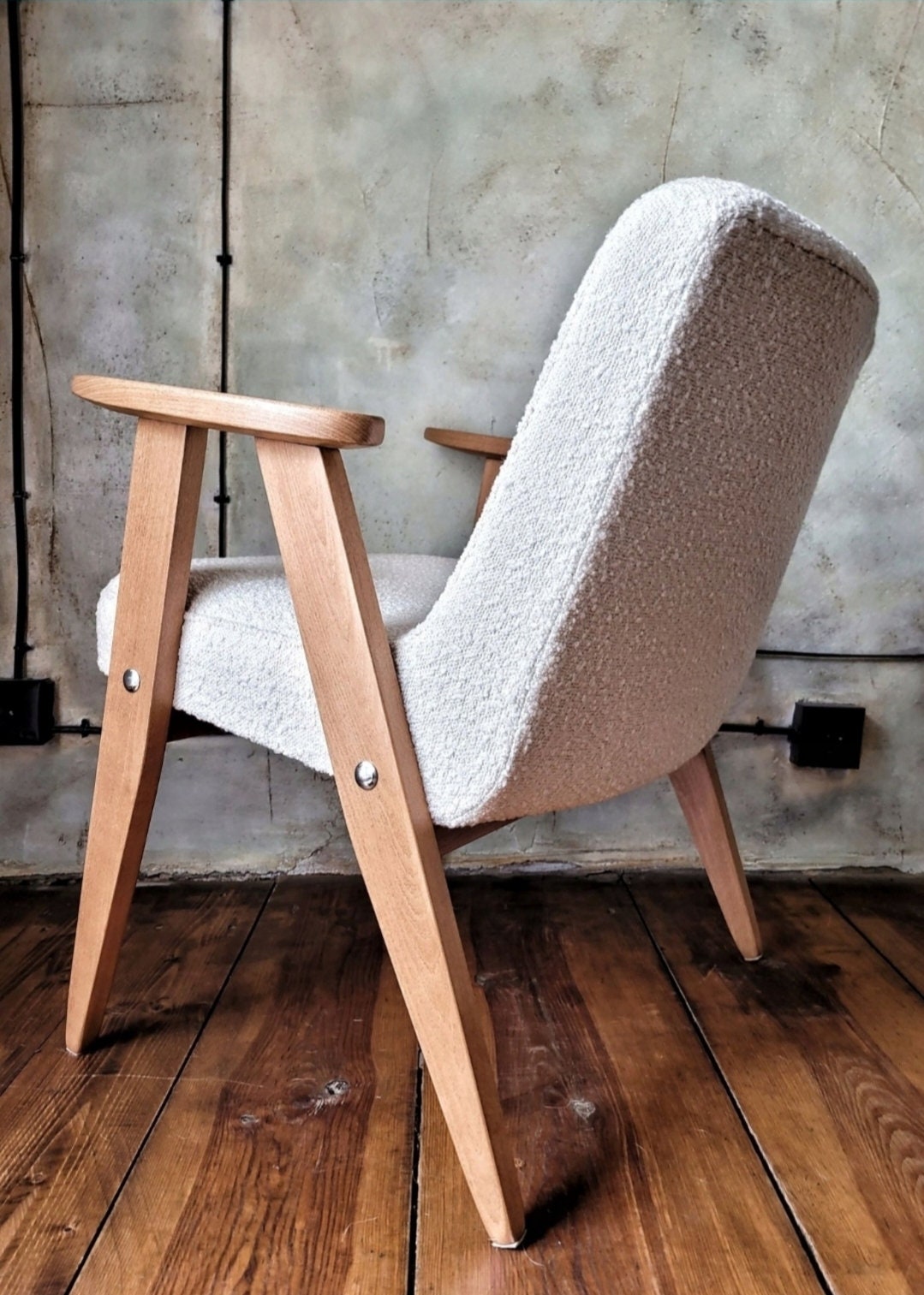 Józef Chierowski Model 366, Restored Mid Century Modern Armchair, Vintage 1960s Polish Design Lounge Chair