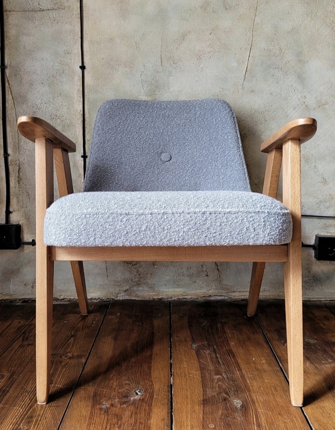 Fotel Chierowski 366 PRL Design Original  Vintage polish armchair mid century