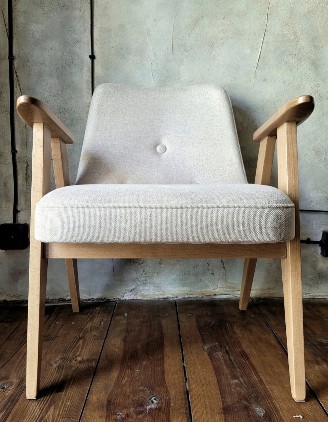 Józef Chierowski Model 366, Restored Mid Century Modern Armchair, Vintage 1960s Polish Design Lounge Chair