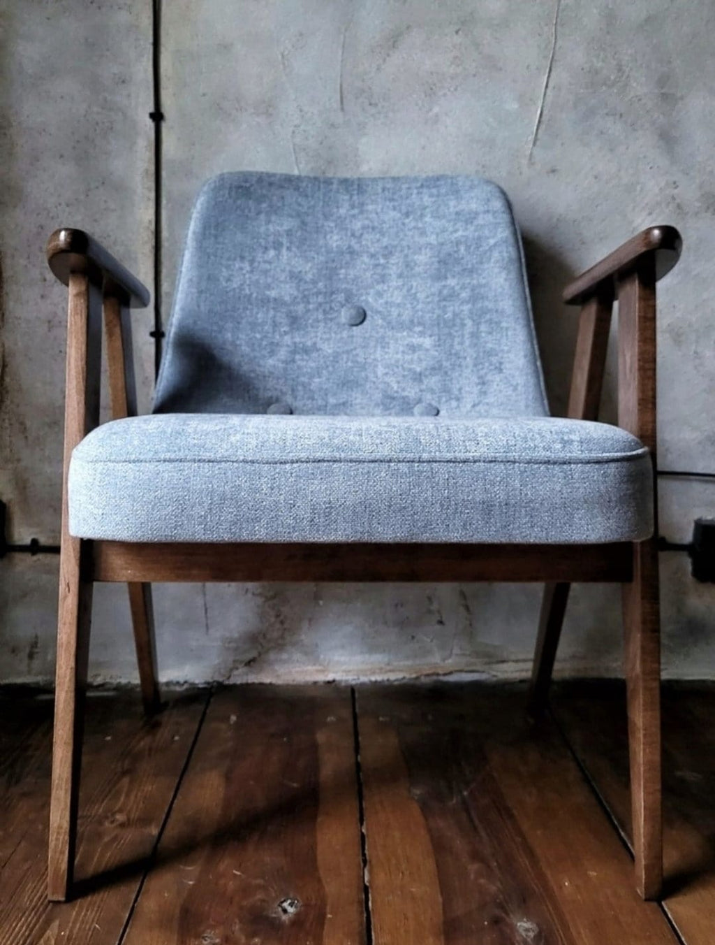 Józef Chierowski Model 366, Restored Mid Century Modern Armchair, Vintage 1960s Polish Design Lounge Chair