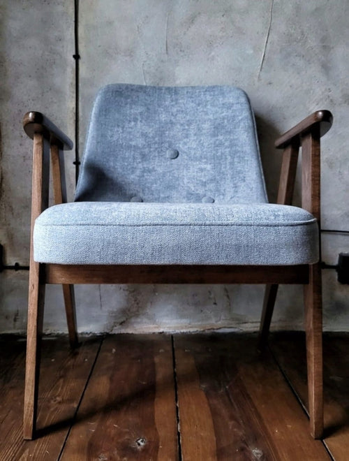 Józef Chierowski Model 366, Restored Mid Century Modern Armchair, Vintage 1960s Polish Design Lounge Chair