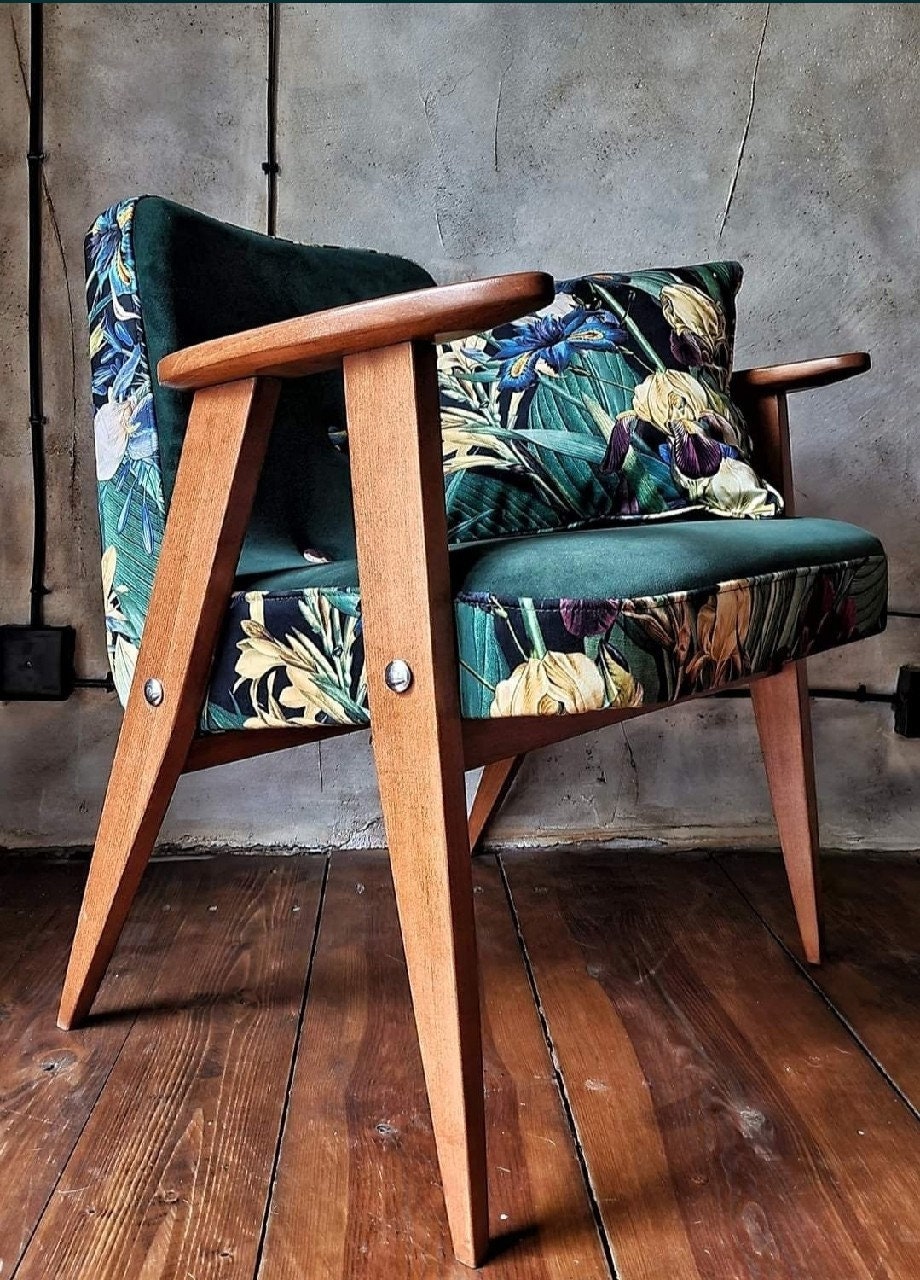 Fotel Chierowski 366 PRL Design Vintage polish armchair mid century