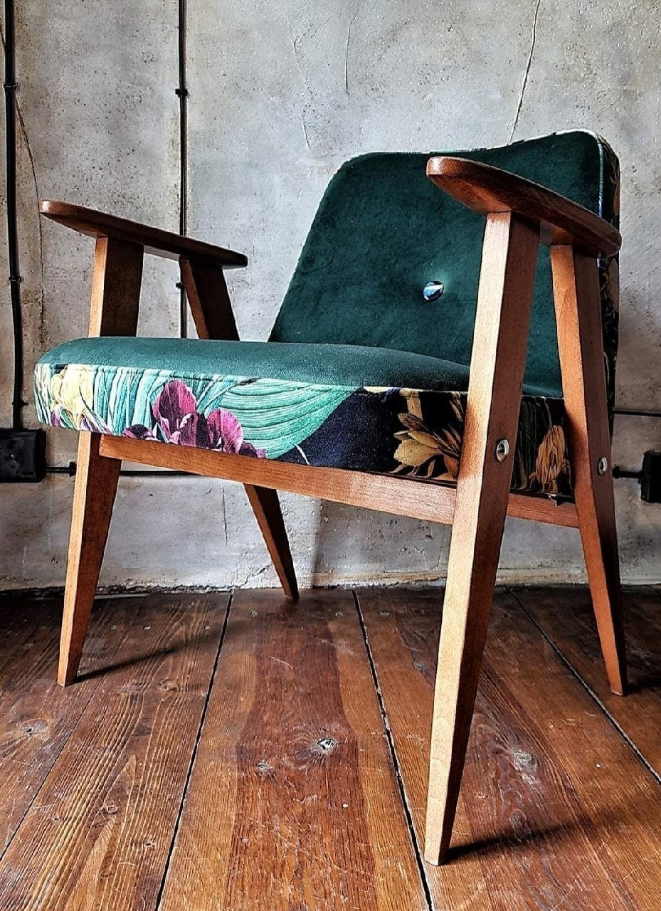 Fotel Chierowski 366 PRL Design Vintage polish armchair mid century