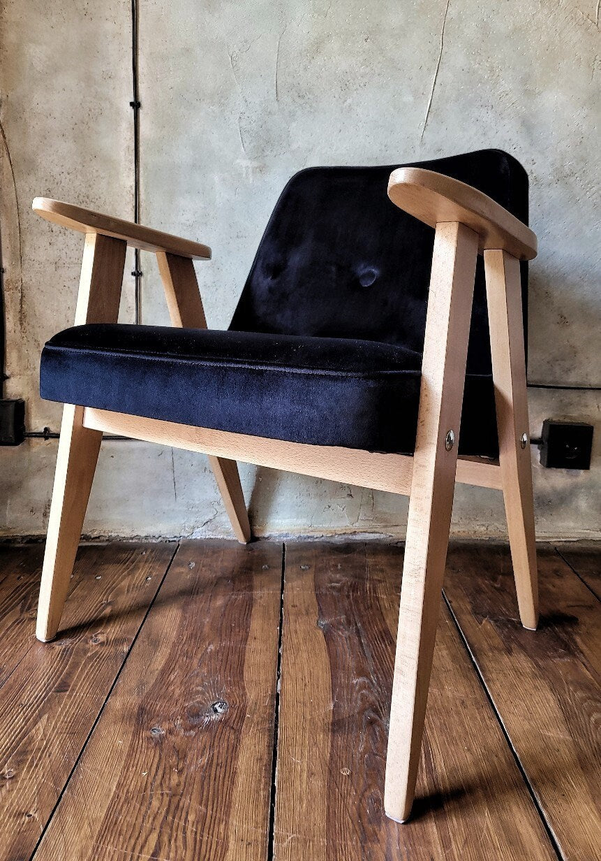 Fotel Chierowski 366 PRL Design Vintage polish armchair mid century