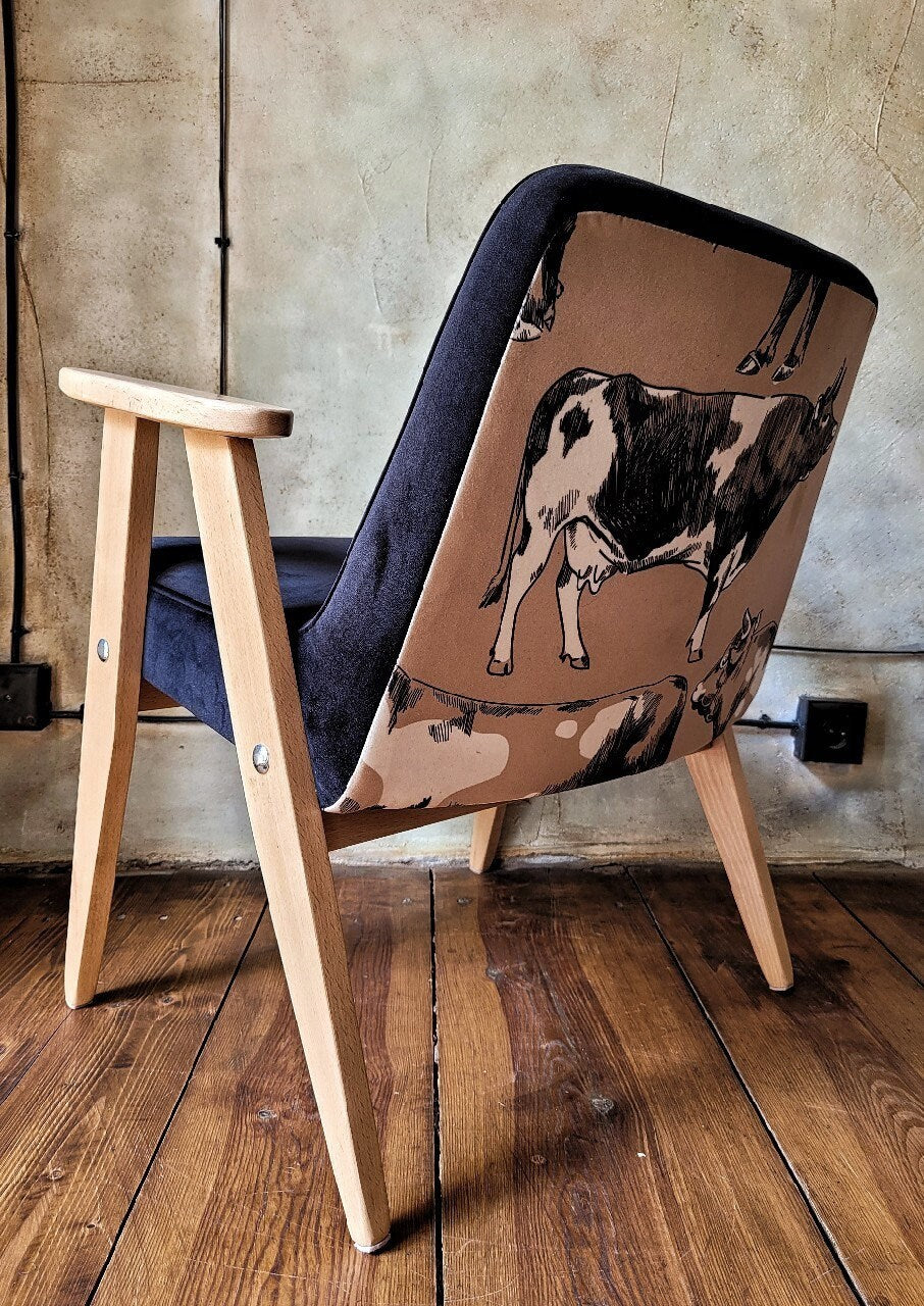 Fotel Chierowski 366 PRL Design Vintage polish armchair mid century