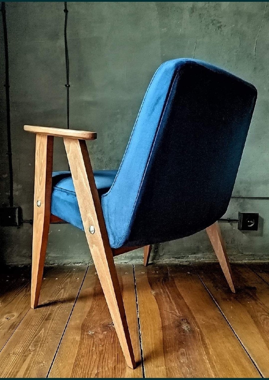 Fotel Chierowski 366 PRL Design Original  Vintage polish armchair mid century