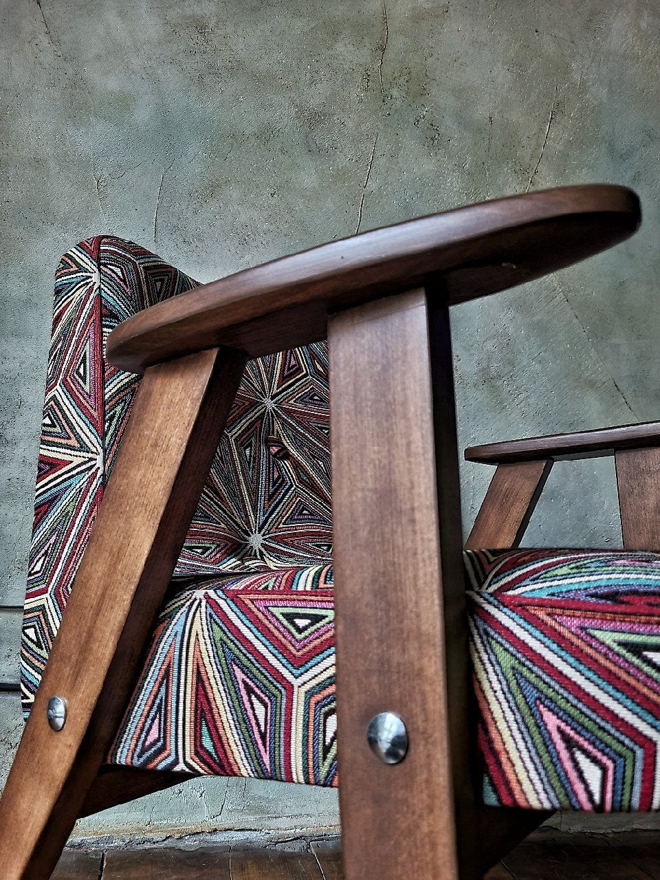 Józef Chierowski Model 366, Restored Mid Century Modern Armchair, Vintage 1960s Polish Design Lounge Chair