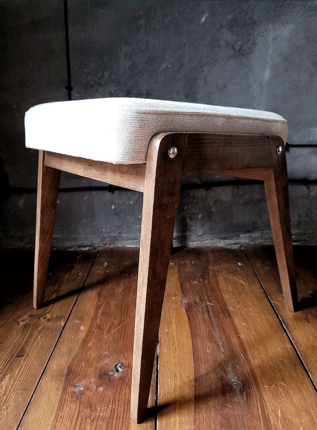 Fotel Chierowski 366 z podnóżkiem PRL Design Vintage polish armchair with footrest mid century