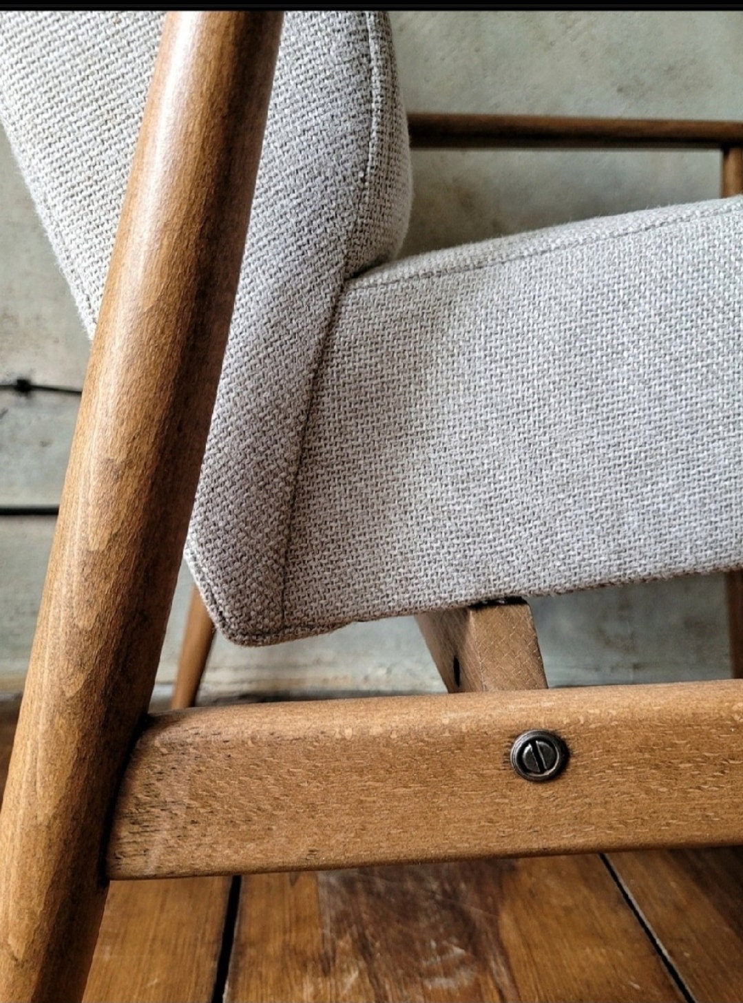 Fotel Lisek 300-190 PRL Design Vintage polish armchair mid century
