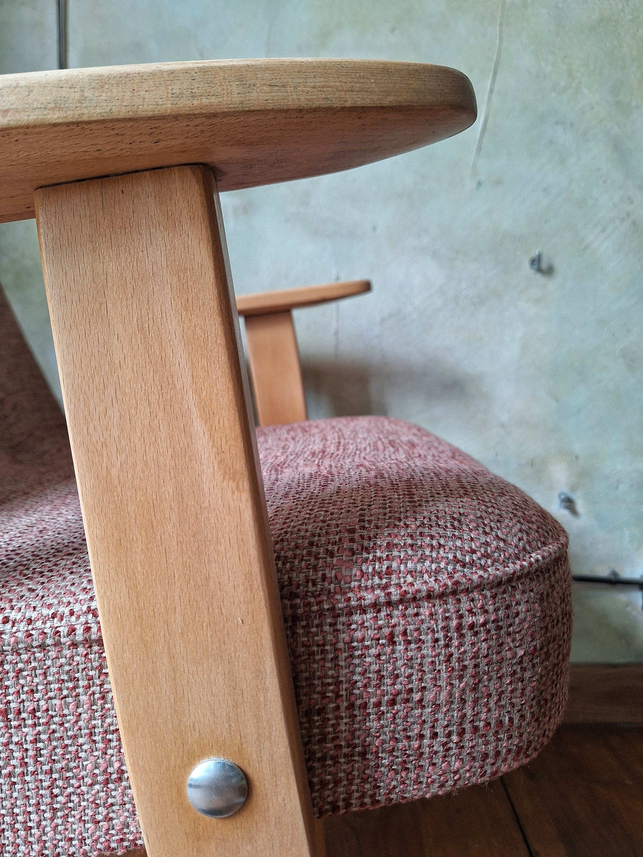 Józef Chierowski Model 366, Restored Mid Century Modern Armchair, Vintage 1960s Polish Design Lounge Chair