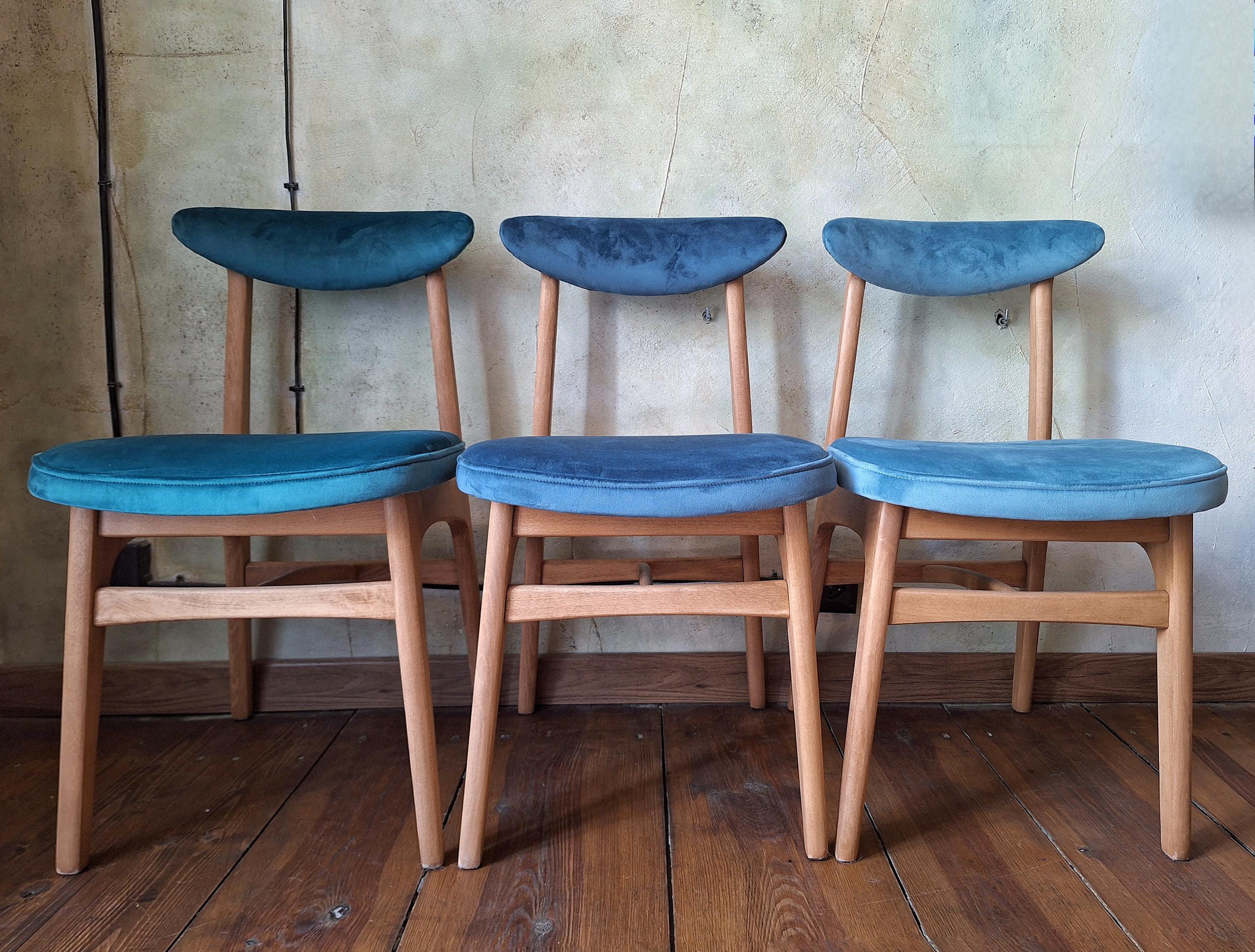 Mid Century Polish Dining Chair Type 200-190 by R. Hałas 1960s 1970s